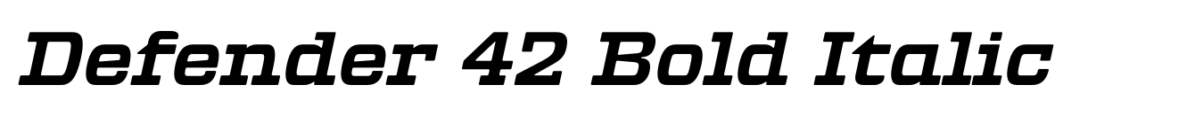 Defender 42 Bold Italic